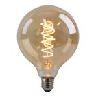 Dimmbare Olucia E27 LED-Filament Lampe Tuelo, Bernstein, G125, 4W, 2200K
