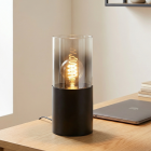 Moderne Tischleuchte Schwarz, Huy, mit Schalter