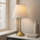 Antik Tischleuchte Messing, Jivan, mit Schalter