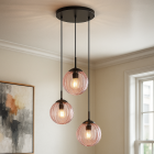 Retro Pendelleuchte Rosa, Rifka