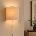 Landhaus Wandleuchte Beige, Timmy, mit Schalter