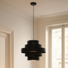 Landhaus Pendelleuchte Schwarz, Jana