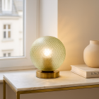 Retro Tischleuchte Grün, Johnson, mit Schalter