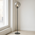 Design Stehlampe Grau, Dolf, mit Schalter