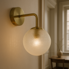 Retro Wandleuchte Transparent, Johnson