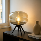 Retro Tischleuchte Bernstein, Sean, mit Schalter