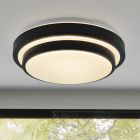 Moderne Badezimmer Deckenleuchte Schwarz, Jaro, 12W, 3000K LED, IP44