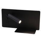 Moderne Wandleuchte Schwarz, Stanley, 10W, 4000K LED, mit Schalter