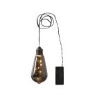 Rauchglas Edison Lampe, batteriebetrieben