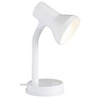 Kunststoff Schreibtischlampe Weiß, Loet, mit Schalter