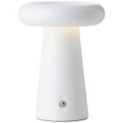 Moderne aufladbare Außen Tischlampe Weiß, Stig, 3W, 3000K LED, IP44, 3-stufig dimmbar