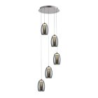 Moderne Pendelleuchte Esszimmer Chrom, Aliyah, 5W, 3000K LED
