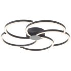 Design Deckenleuchte Schwarz, Somia, 32W, 3000K LED, 3-stufig dimmbar