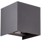 Moderne Up down Wandleuchte Grau, Romar, 6,5W, 3000K LED, IP44