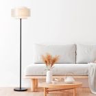 Landhaus Stehlampe Beige, Gerbert, mit Schalter