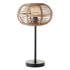 Rattan Tischleuchte Braun, Sevim, mit Schalter