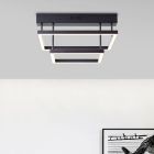 Moderne Deckenlampe Schwarz, Enis, 34W, 3000K LED, 3-stufig dimmbar
