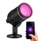 Schwarze Smart Außenleuchte Aluminium, Halo, 4W, RGBW LED, IP54