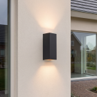 Schwarze Up down Wandleuchte Aluminium, Dion, 8W, 3000K LED, IP54