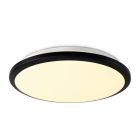 Schwarze moderne Deckenlampe Kunststoff, Joachim, 24W, 3000K LED