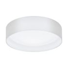 Weiße moderne Deckenlampe Stoff, Abano, 12W, 3000K LED