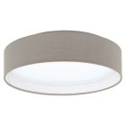 Taupe moderne Deckenlampe Stoff, Abano, 12W, 3000K LED