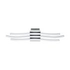 Chrom moderne Deckenleuchte Kunststoff, Therese, 26W, 3000K LED