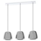 Chrom Pendelleuchte Rauchglas, Gauke