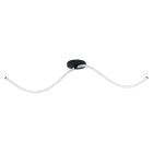 Schwarze moderne Deckenlampe Stahl, Allal, 12W, 3000K LED