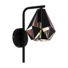 Schwarze design Wandleuchte Stahl, Acri