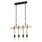 Holz Pendelleuchte Braun, Zerina