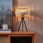 Braune landhaus Tischleuchte Metall, Firenze, mit Schalter