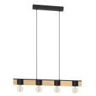 Braune landhaus Tischleuchte Holz, Angela