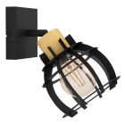 Schwarze retro Wandstrahler Aluminium, Redouan