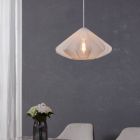 Weiße industrielle Pendelleuchte Stahl, Agnese