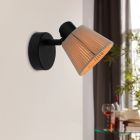 Creme landhaus Wandstrahler Stoff, Serah