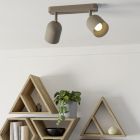 Braune vintage Deckenstrahler Stahl, Tjitte