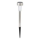 Silberne Außenstrahler Edelstahl, Zora, 0,5W, 3000K LED, IP44, mit Schalter