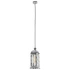 Silberne retro Pendelleuchte Metall, Abderrahman