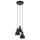 Schwarze industrielle Pendelleuchte Metall, Lavinio