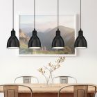 Schwarze industrielle Pendelleuchte Metall, Lavinio