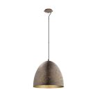 Braune retro Pendelleuchte Stahl, Ajay