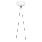 Nickel design Stativlampe Glas, Skyler, mit Schalter