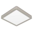 Nickel Deckenlampe Kunststoff, Geraldo, 17W, 3000K LED
