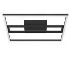Schwarze moderne Smart Deckenleuchte Aluminium, Cecilia, 21W, warm- bis kaltweiß einstellbare LED