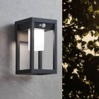 Schwarze moderne Solar Außen Wandleuchte Aluminium, Kwame, 3,7W, 4000K LED, IP44