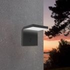 Schwarze Solar Außen Wandleuchte Kunststoff, Huseyin, 6,5W, 4000K LED, IP65