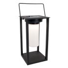 Schwarze Solar Außen Tischlampe Kunststoff, Hillebrand, 3,3W, 4000K LED, IP54, mit Schalter