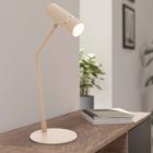 Beige moderne Schreibtischlampe Stahl, Vahid, mit Schalter