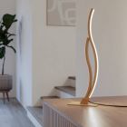 Braune design Tischleuchte Stahl, Tevin, 12W, 4000K LED, mit Schalter